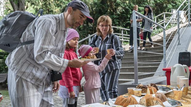 Snídani v zoo a v pyžamu si většina návštěvníků užívala. Foto: Petr Hamerník, Zoo Praha