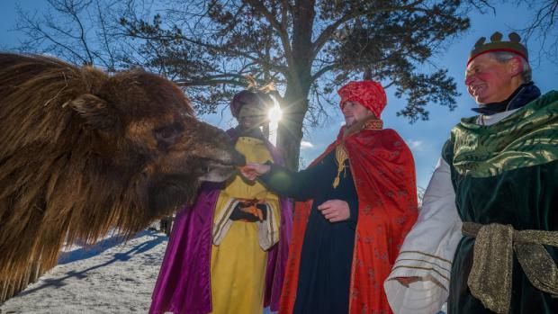 Tři králové v pražské zoo. Foto: Petr Hamerník, Zoo Praha