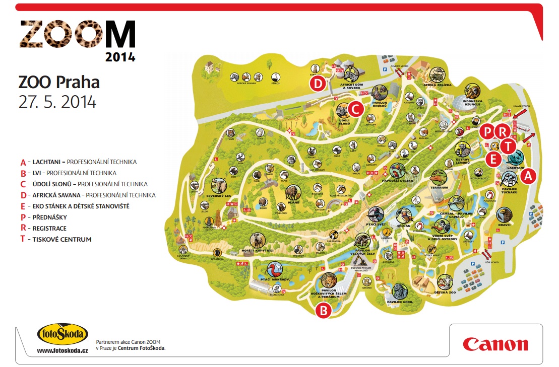 Mapa stanovišť, www.canon.cz